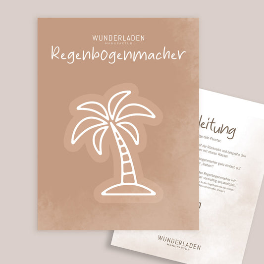 Regenbogenmacher | Suncatcher Sticker | Palme